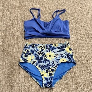 Aerie Blue Floral Bikini Set